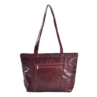 https://tjcuk.sirv.com/Products/77/4/7748702/Sheepskin-Leather-Patterned-Shoulder-Bag-Size-37x25x9-cm-Burgundy-Mult_7748702.jpg?w=342&h=342