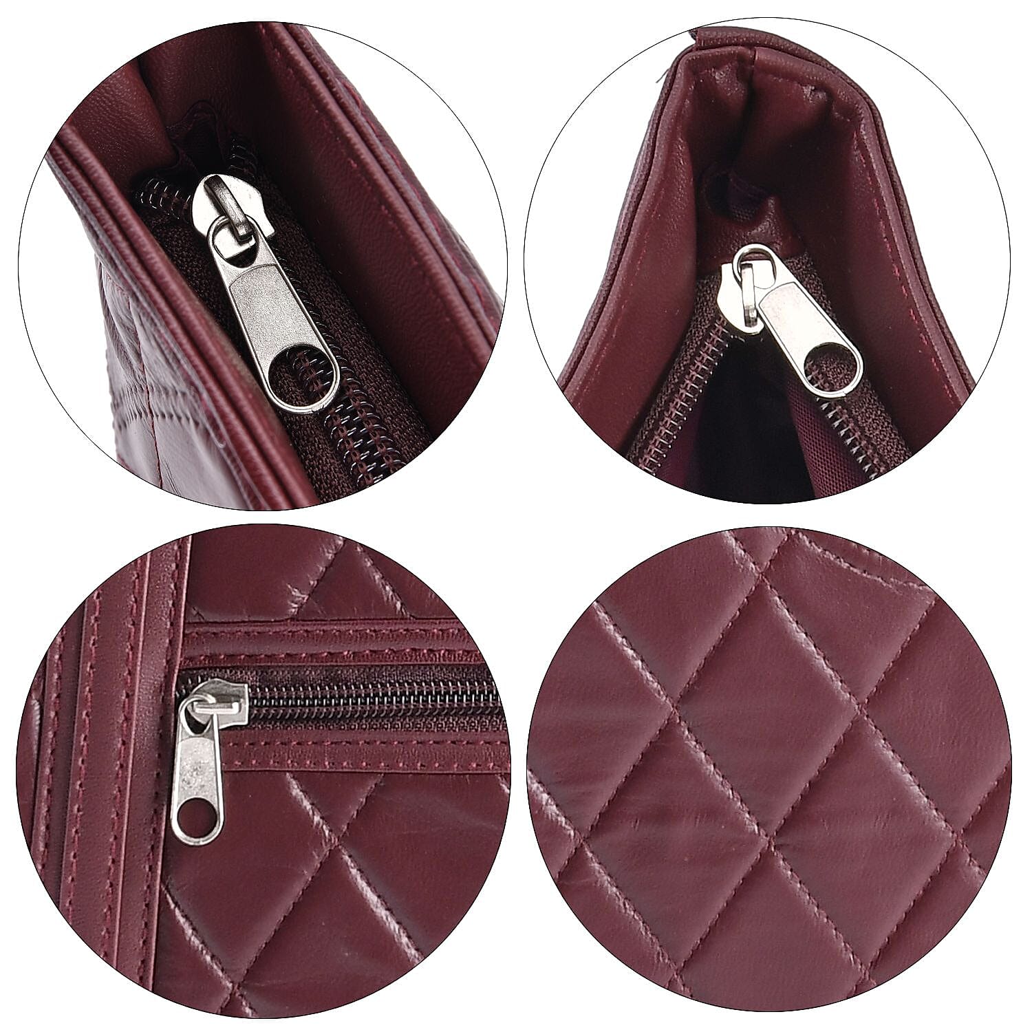 Closeout Deal - Genuine Leather Tote Bag (Size 40x30x10 cm) - Burgundy