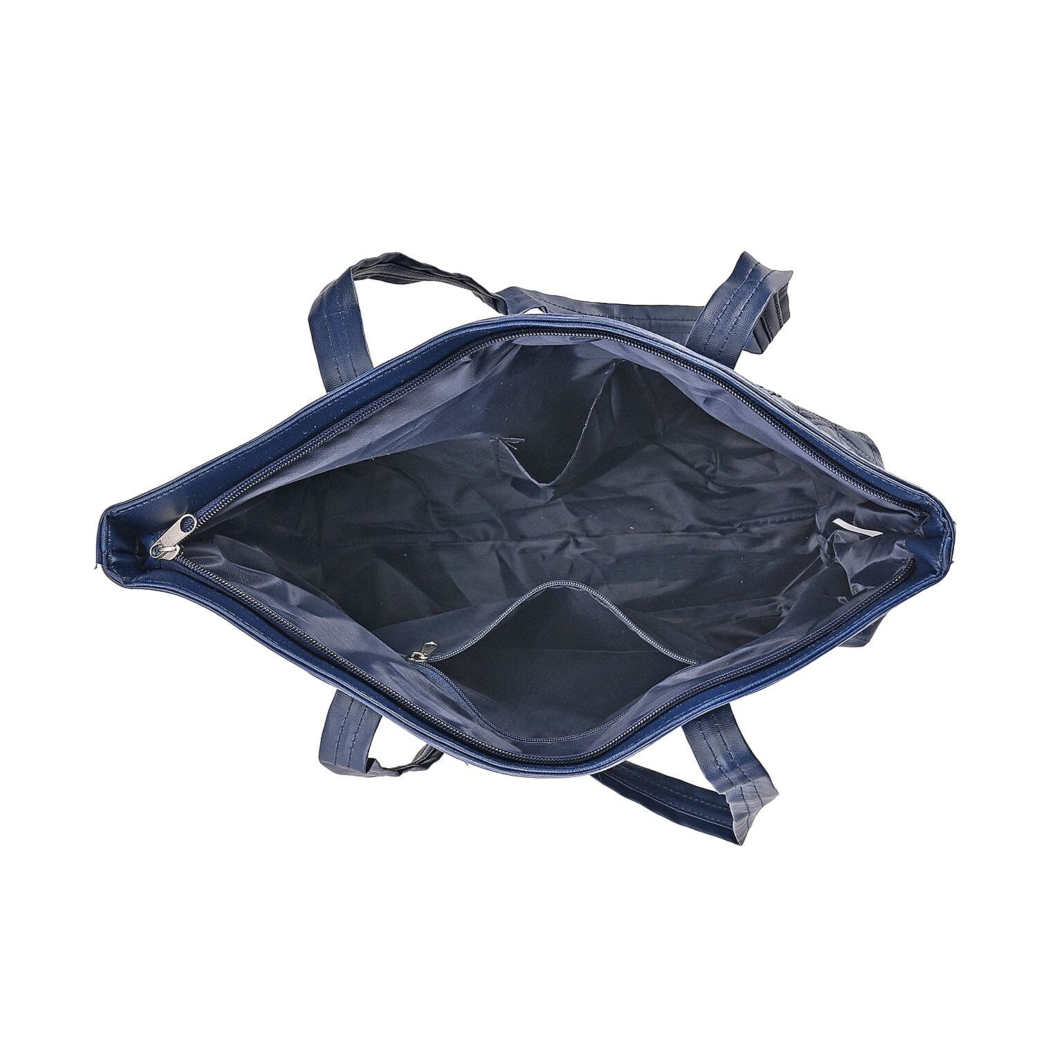 Closeout Deal - Genuine Leather Tote Bag (Size 40x30x10 cm) - Blue