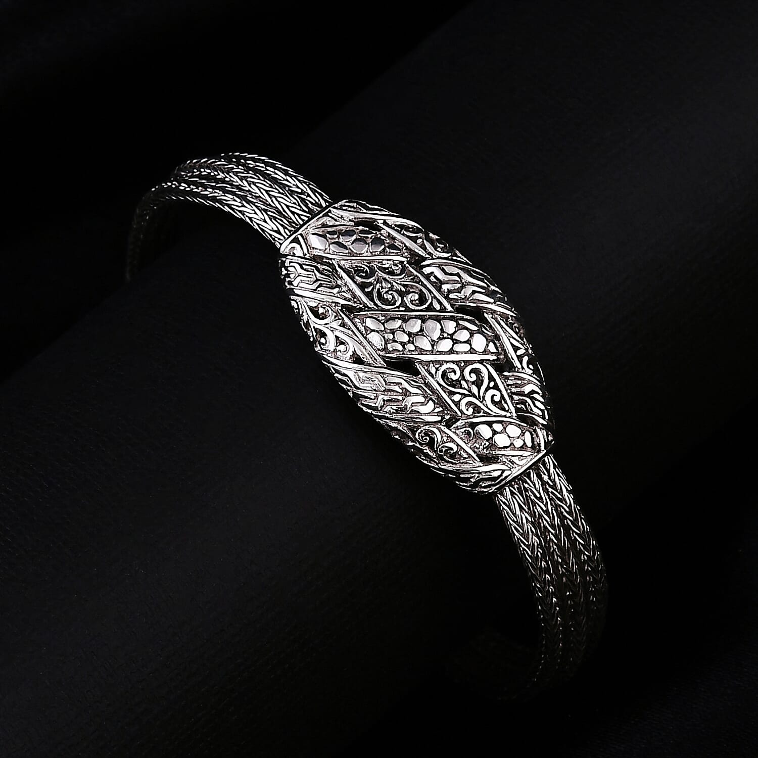 Royal Bali -Sterling Silver Bracelet (Size 7.5), Silver Wt. 26.30 Gms.