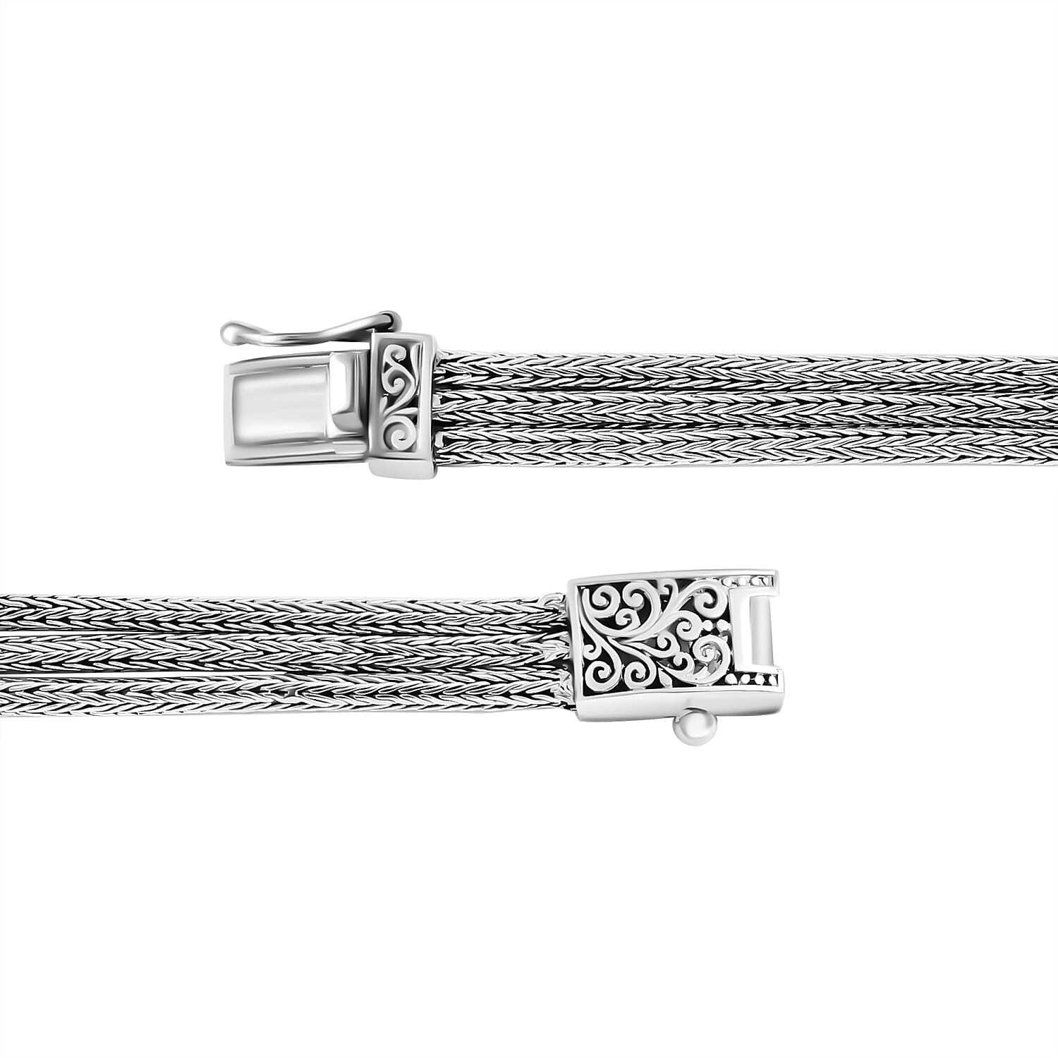 Royal Bali -Sterling Silver Bracelet (Size 7.5), Silver Wt. 26.30 Gms.
