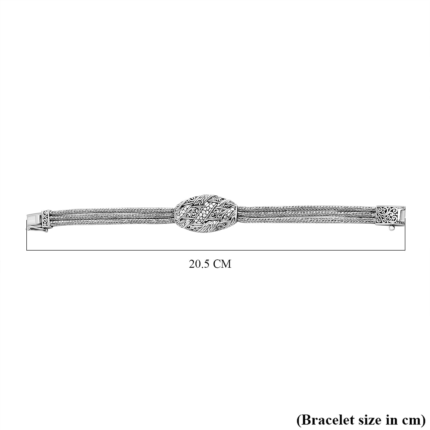 Royal Bali -Sterling Silver Bracelet (Size 7.5), Silver Wt. 26.30 Gms.