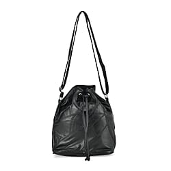 One Time Closeout - 100% Genuine  Leather Bucket Bag (Size 29x23x15 cm)(Size 29x23x15 cm) - Tan