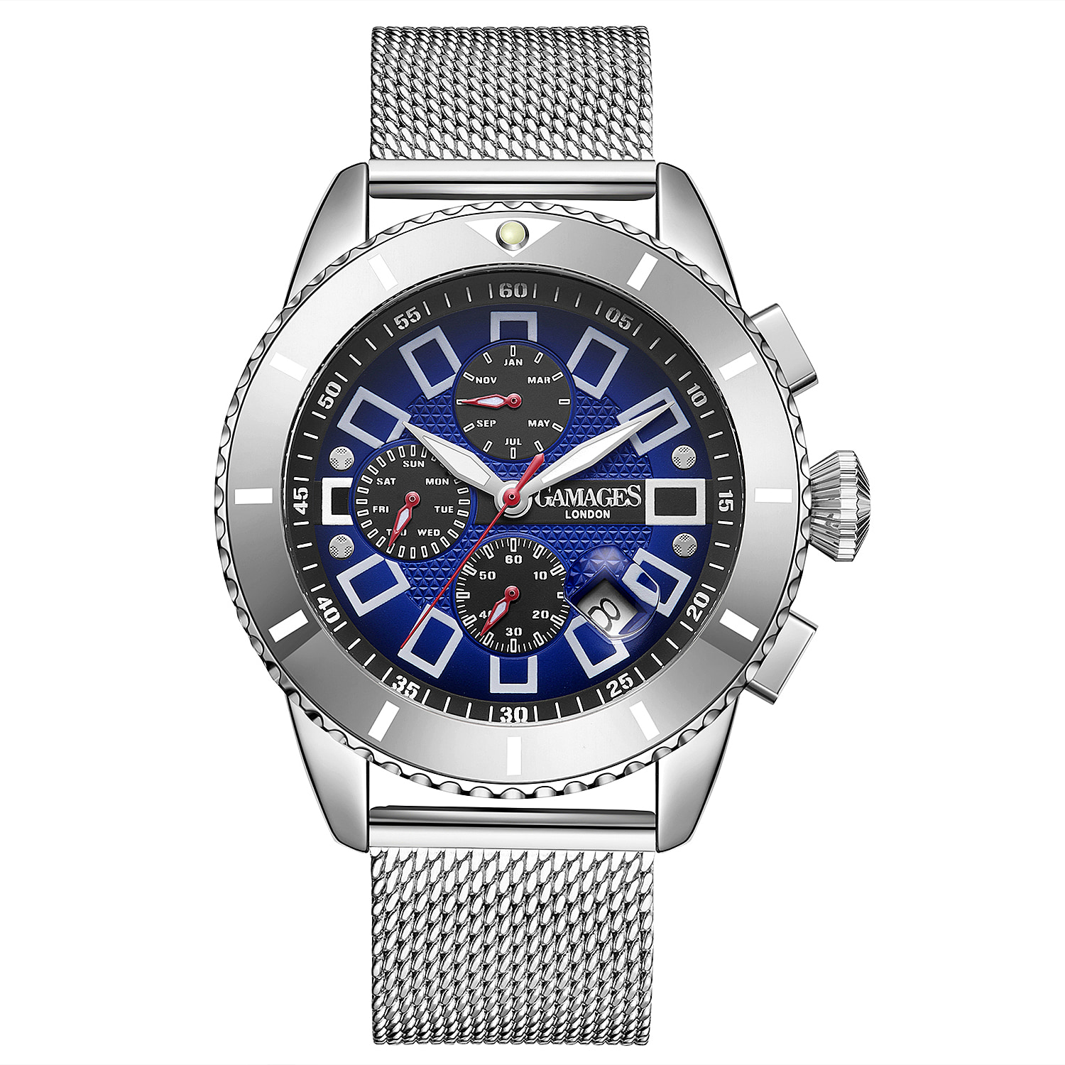 Gamages Of London Automatic Mens Watch in Stainless Steel - Blue