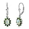 Ethiopian Opal ,  Natural Chrome Diopside  Solitaire Lever Back Earring in Vermeil YG Sterling Silver 1.52 ct  1.380  Ct.