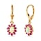 Ethiopian Opal ,  African Ruby  Solitaire Lever Back Earring in Platinum Overlay Sterling Silver 1.66 ct  1.680  Ct.