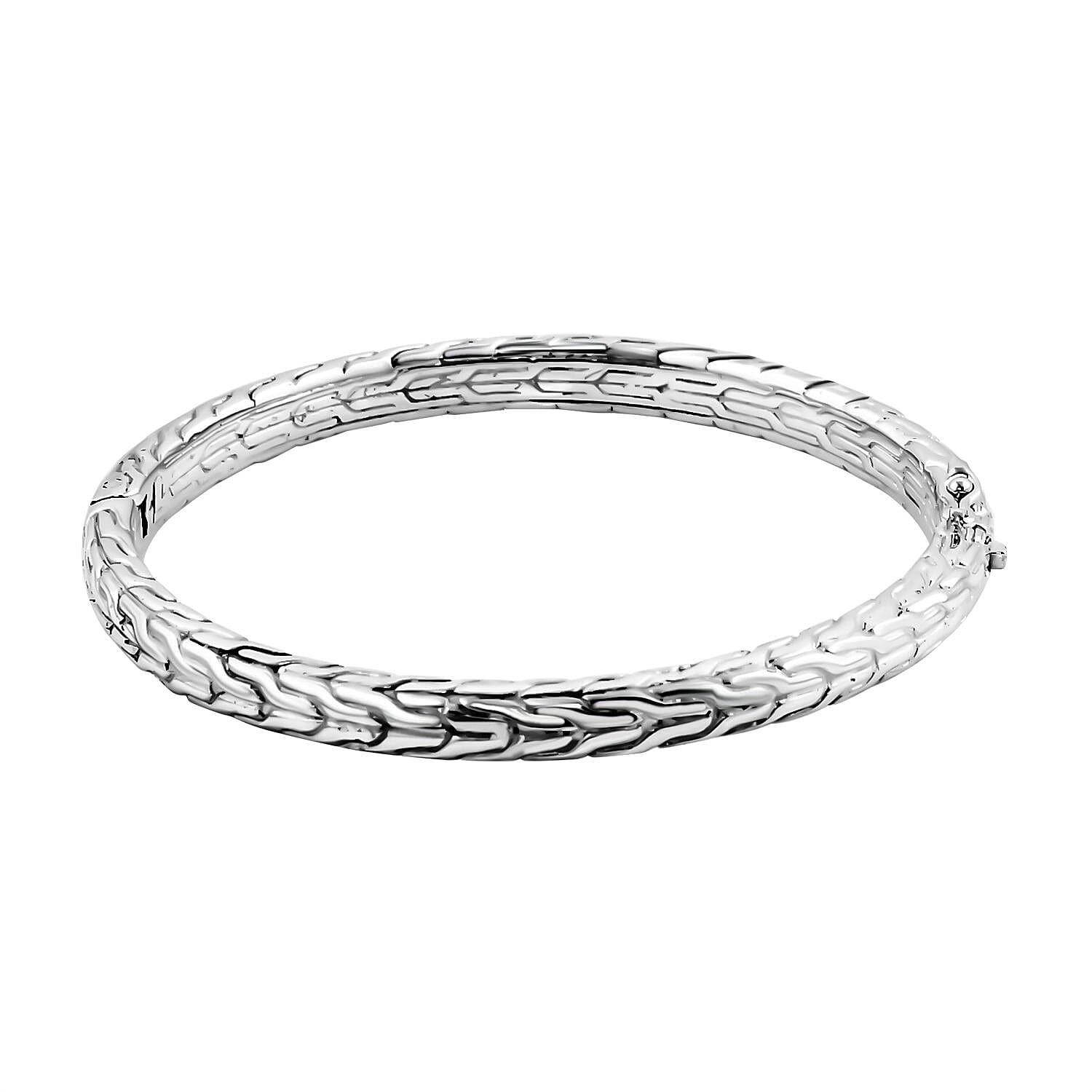 Royal Bali Collection - Sterling Silver Tulang Naga Bangle (Size 7.5) Silver Wt. 24.75 Gms.