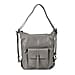 100% Genuine Leather 2-in-1 Crossbody Bag with Adjustable Shoulder Strap - Grey