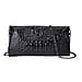 Genuine Leather Croc Skin Textured Crossbody Bag