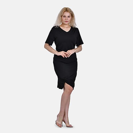 La Marey Jersey One-Piece Dress (Size XL) - Black