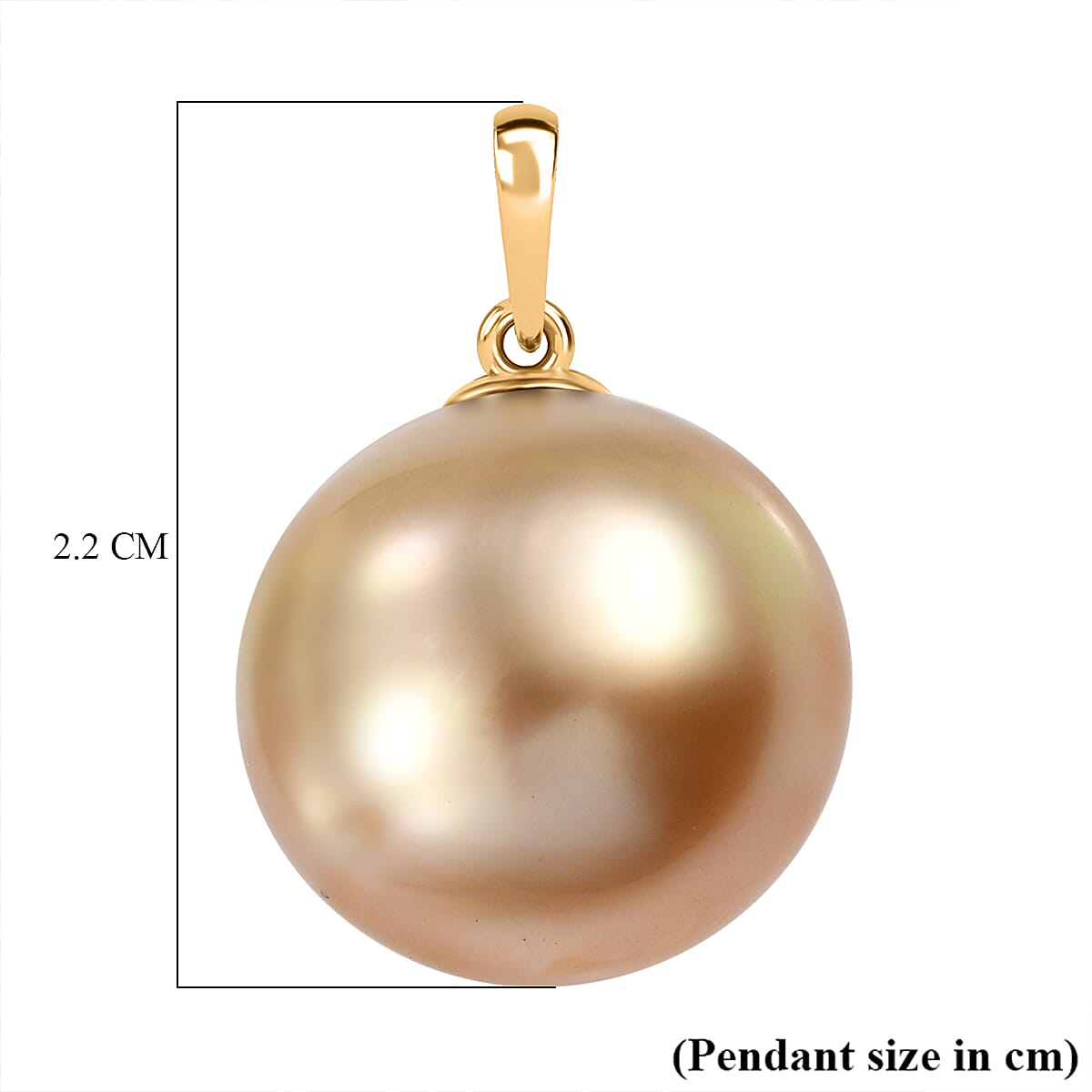 RARE FIND 2024 - ILIANA 18K Yellow Gold AAA Golden South Sea Pearl Pendant (BIGGEST EVER SIZE AT TJC)