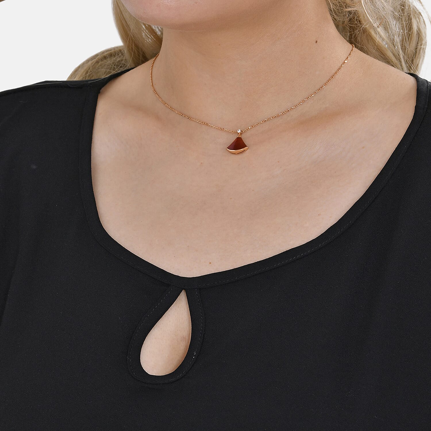 TAMSY 100% Viscose Round Neck Solid Top (One Size) - Black