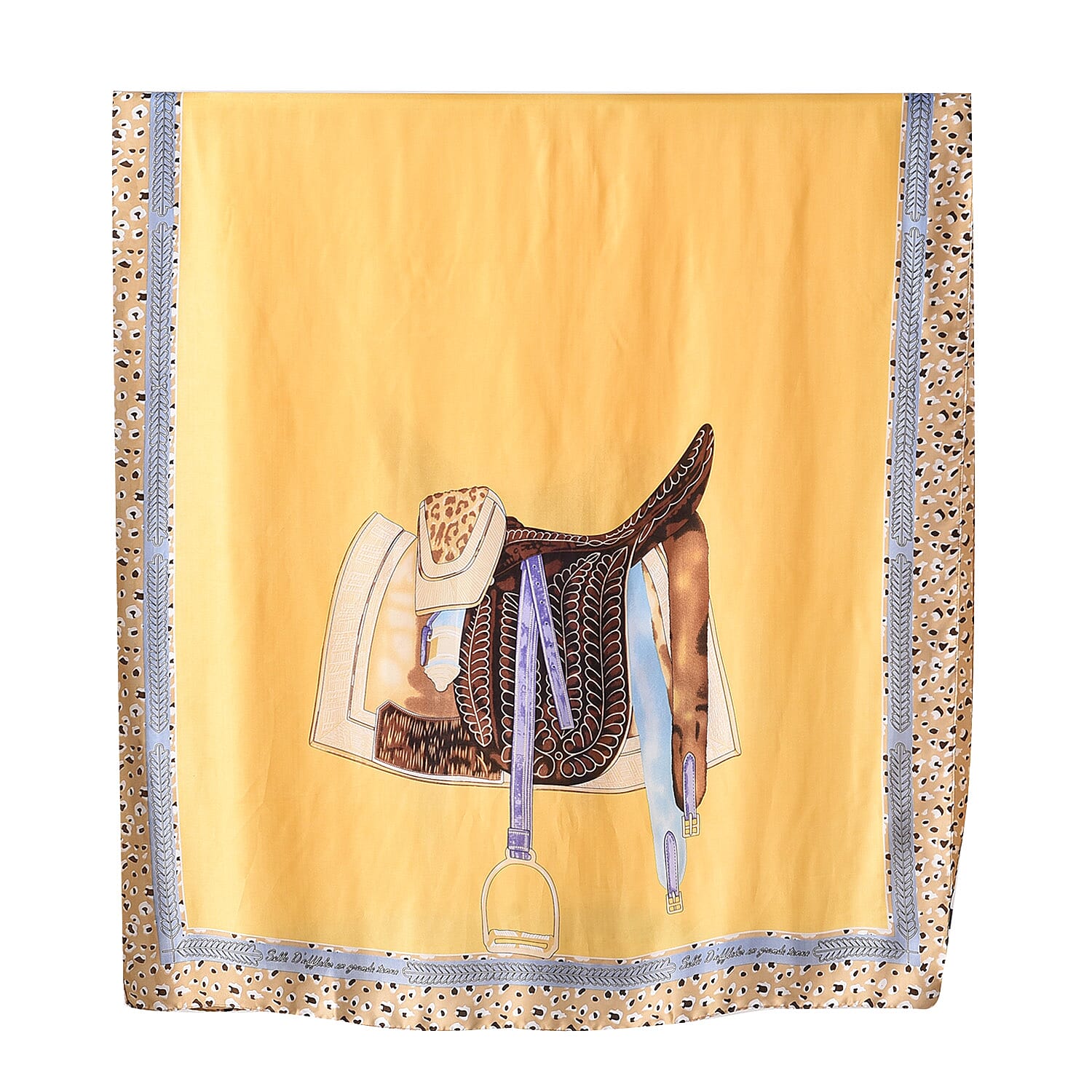 Printed Pattern Long Scarf (Size 180x80 cm) - Yellow