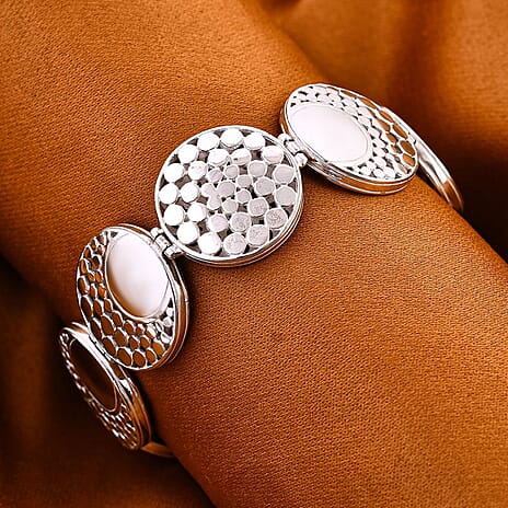 Royal Bali Collection Sterling Silver Bracelet (Size - 7.5),  Silver Wt. 33.25 Gms