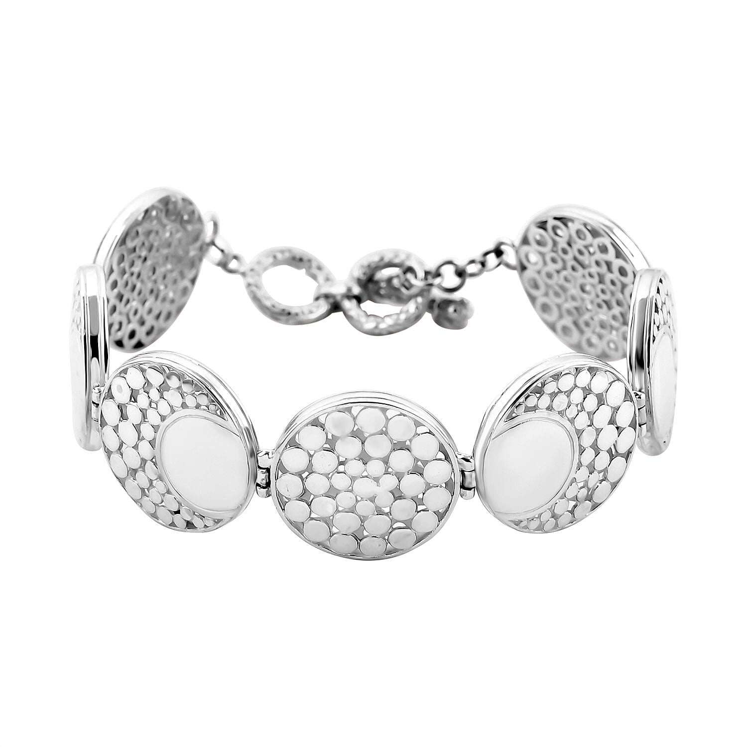 Sterling Silver Bracelet (Size - 8),  Silver Wt. 33.25 Gms