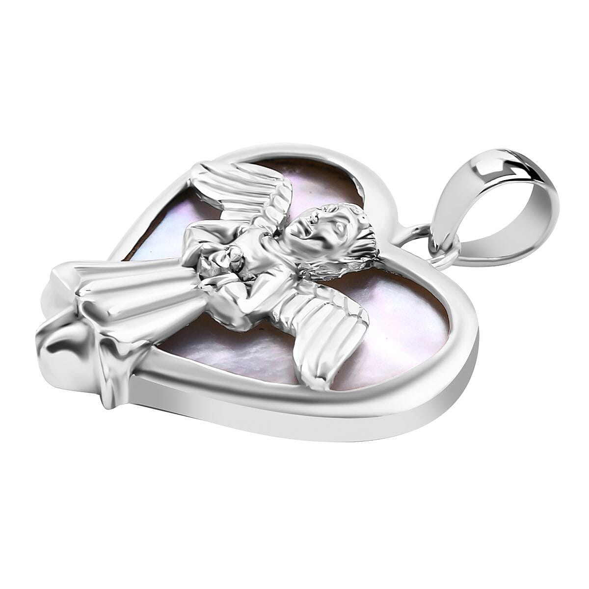 Royal Bali Collection Mother Of Pearl  Pendant  Sterling Silver ,  Silver Wt. 5.6 Gms