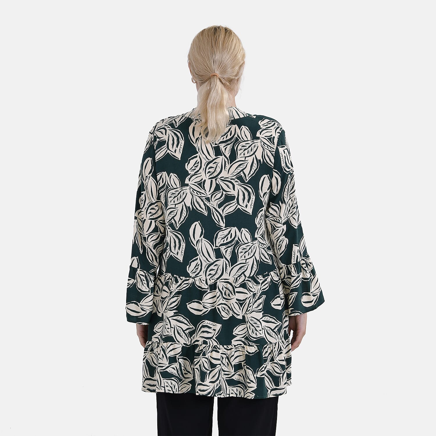 La Marey Striped Tiered Tunic Dress