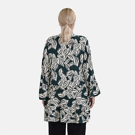 La Marey Leaf Pattern Top (Size S-M) - Green
