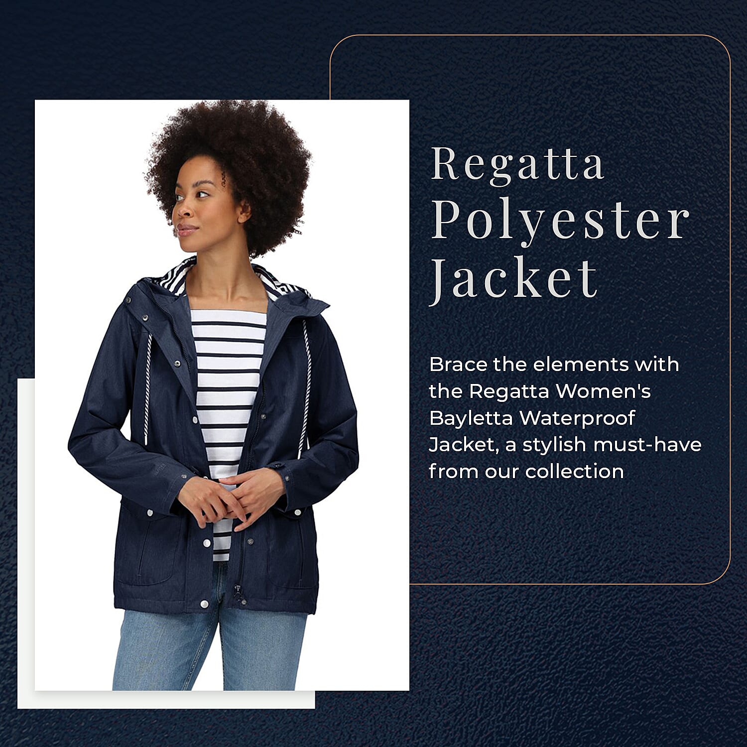 REGATTA Bayarma Jacket (Size 8) - Navy