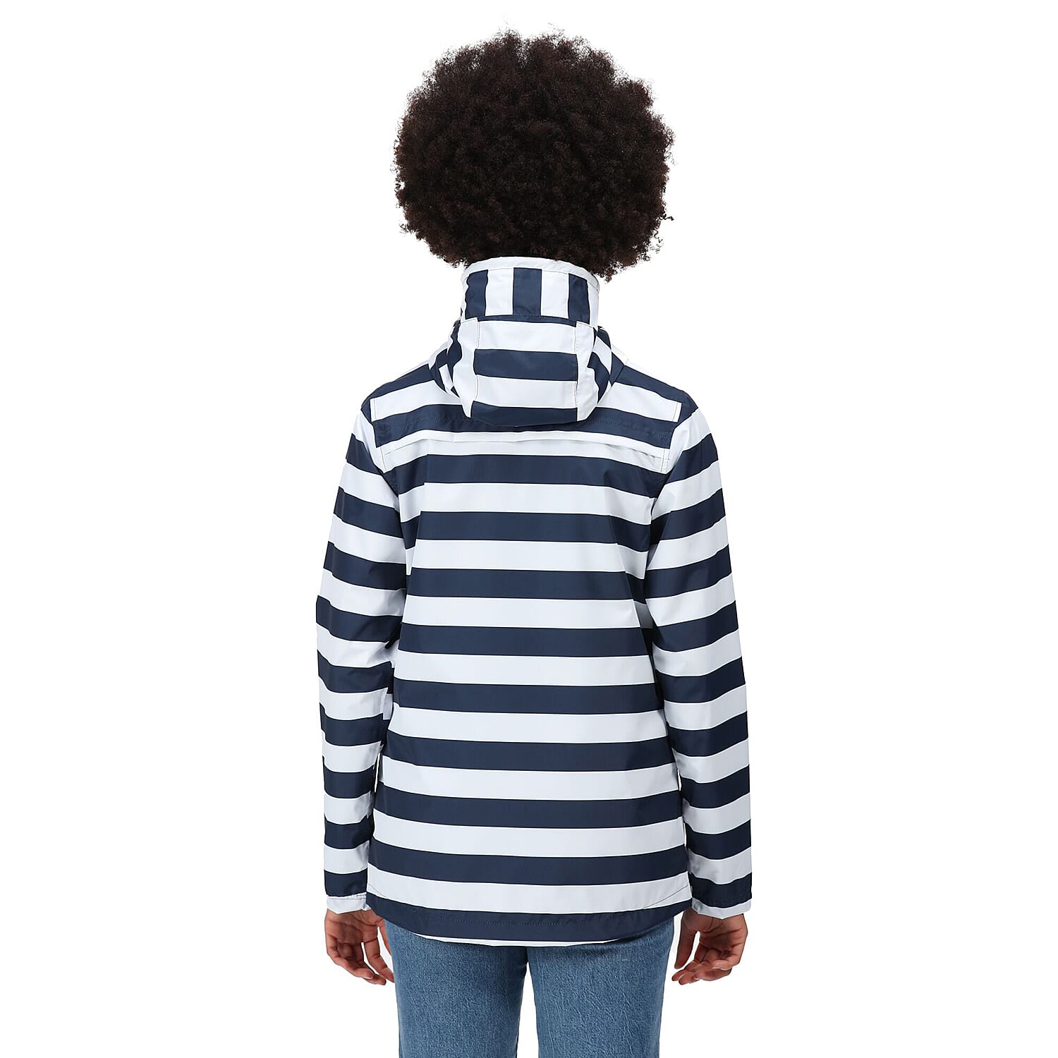 REGATTA Bayarma Striped Jacket (Size 12) - Navy & White