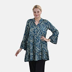 La Marey Striped Tiered Tunic Dress