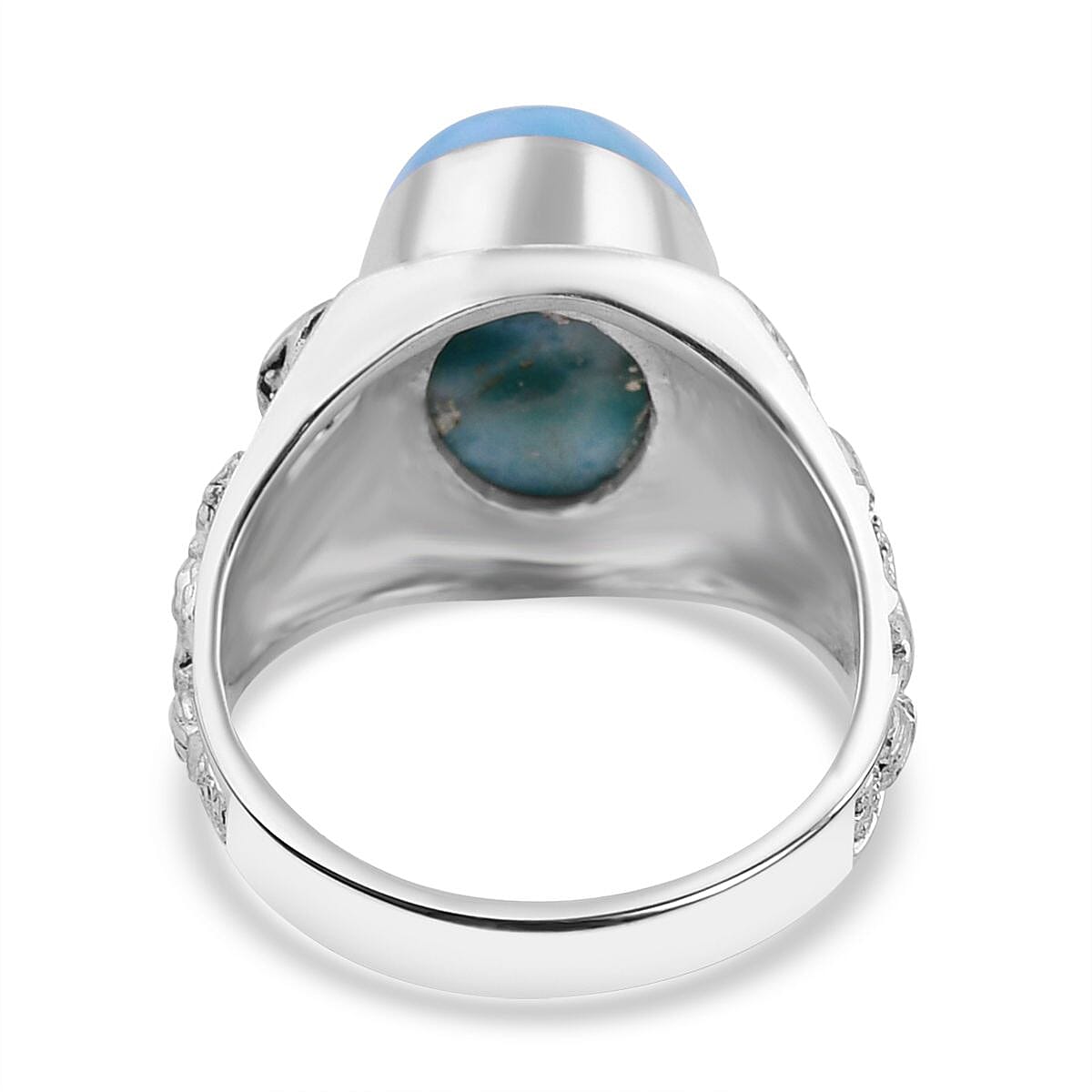 Larimar  Ring  Sterling Silver 6.67 ct,  Silver Wt. 8 Gms  6.670  Ct.