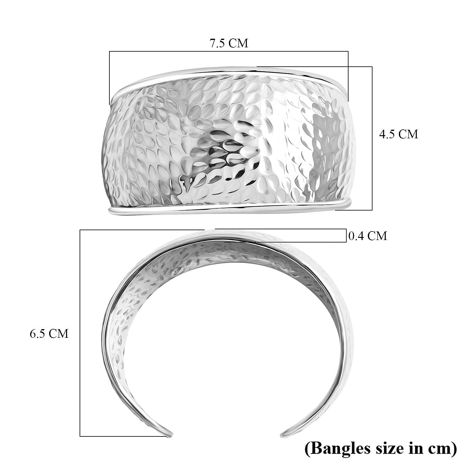 Bali Legacy - Sterling Silver Cuff Bangle (Size 7.5), Silver Wt. 35.87 Gms.