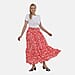 TAMSY Elastic Waist Summer Floral Maxi Skirt - One Size