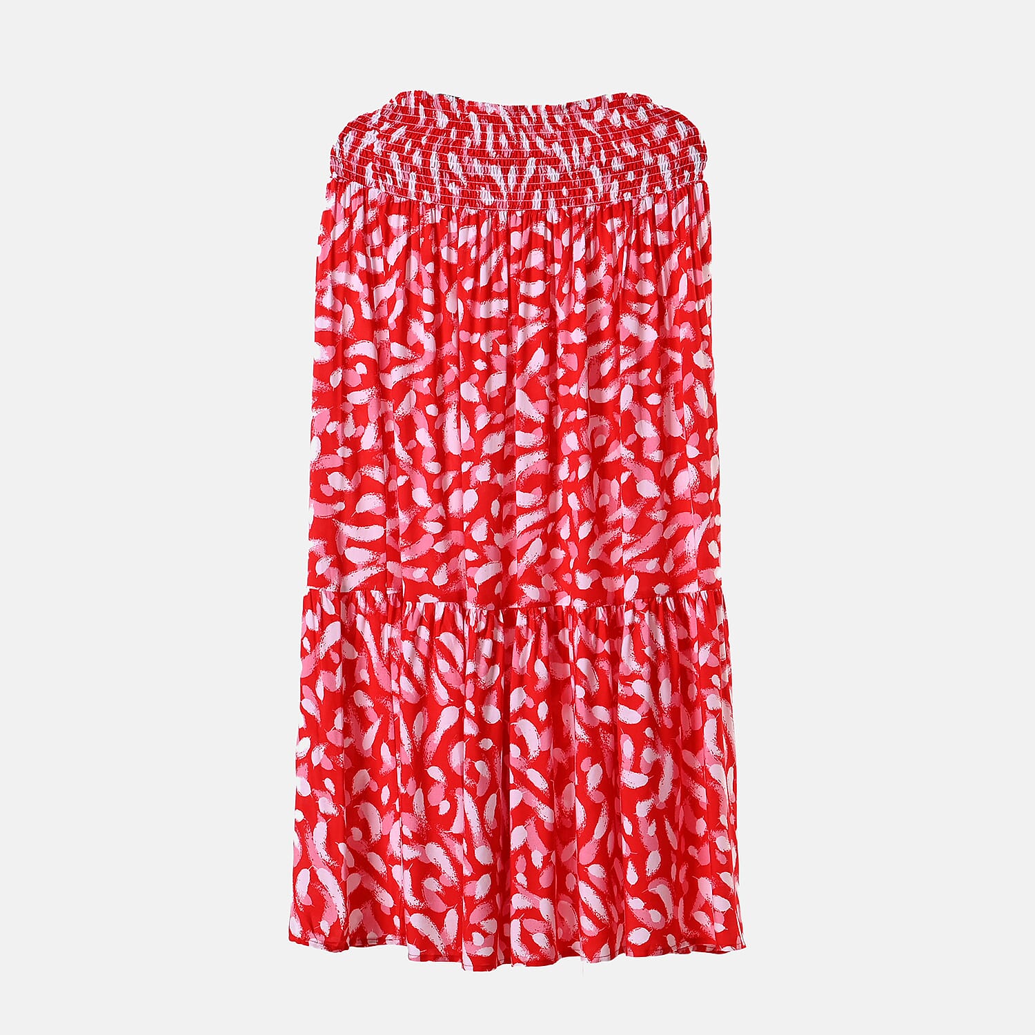 Tamsy 100% Viscose Elastic Waist Summer Floral Print Maxi Skirts (One Size, 8 - 18 ) - Red Tamsy 100% Viscose Elastic Waist Summer Floral Print Maxi Skirts (One Size, 8 - 18 ) - Red