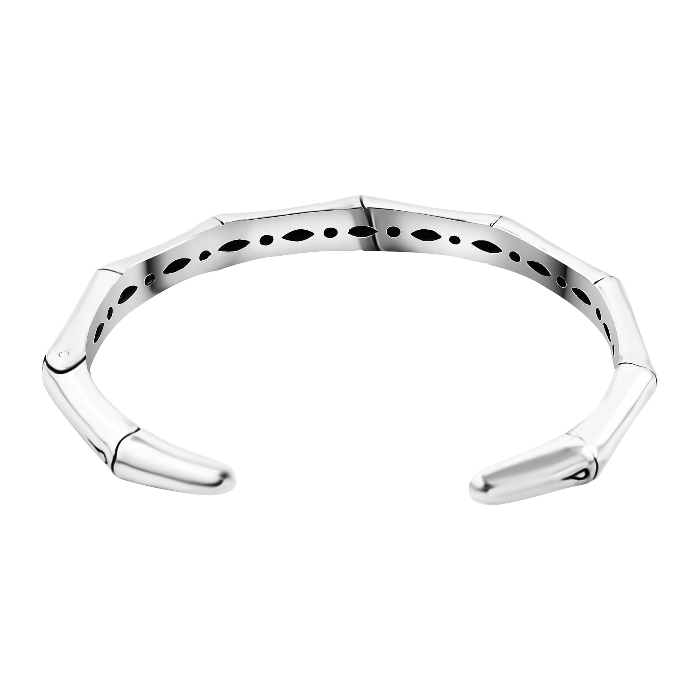 Vicenza Collection Designer Inspired - Sterling Silver Bamboo Bangle, Silver Wt. 23.71 Gms. Vicenza Collection Designer Inspired - Sterling Silver Bamboo Bangle, Silver Wt. 23.71 Gms.