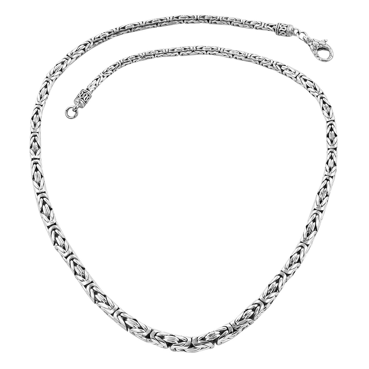 Royal Bali Collection - Borobudur Sterling Silver Necklace (Size - 24),  Silver Wt. 100 Gms