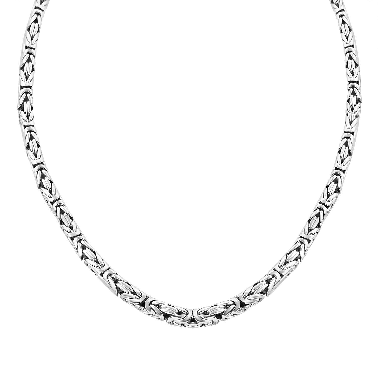 Royal Bali Collection - Borobudur Sterling Silver Necklace (Size - 24),  Silver Wt. 100 Gms