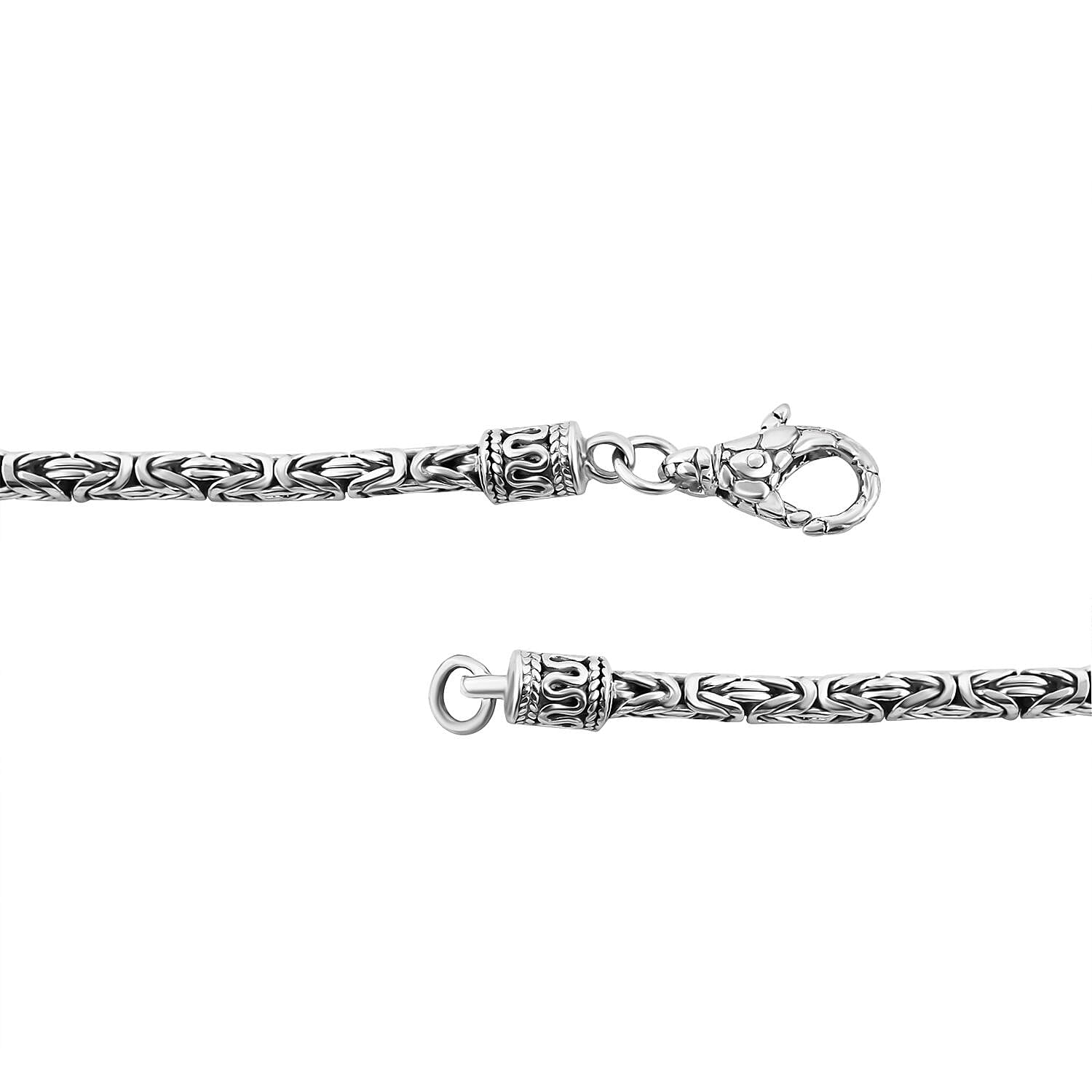Royal Bali Collection - Borobudur Sterling Silver Necklace (Size - 24),  Silver Wt. 100 Gms