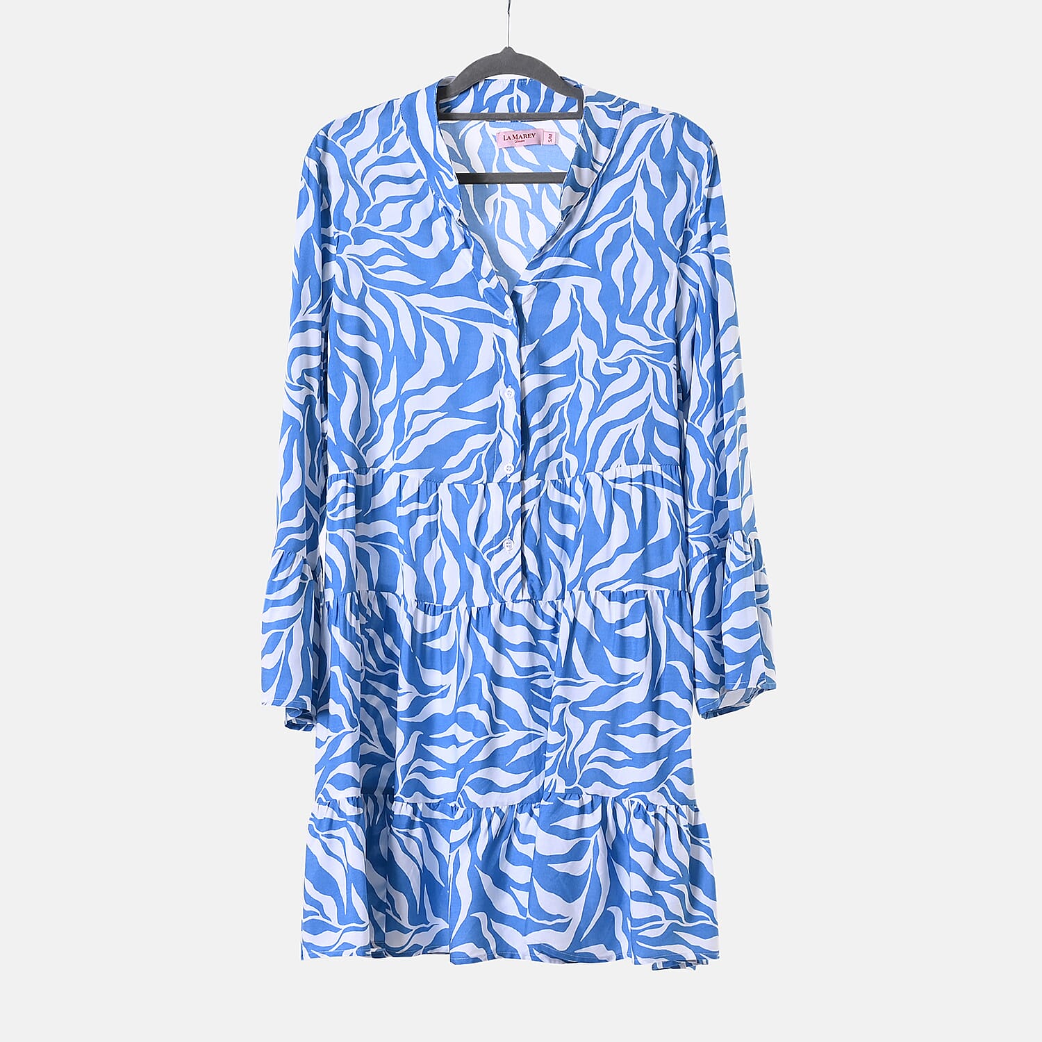 La Marey Polka Dot Pattern V-Neck Top 