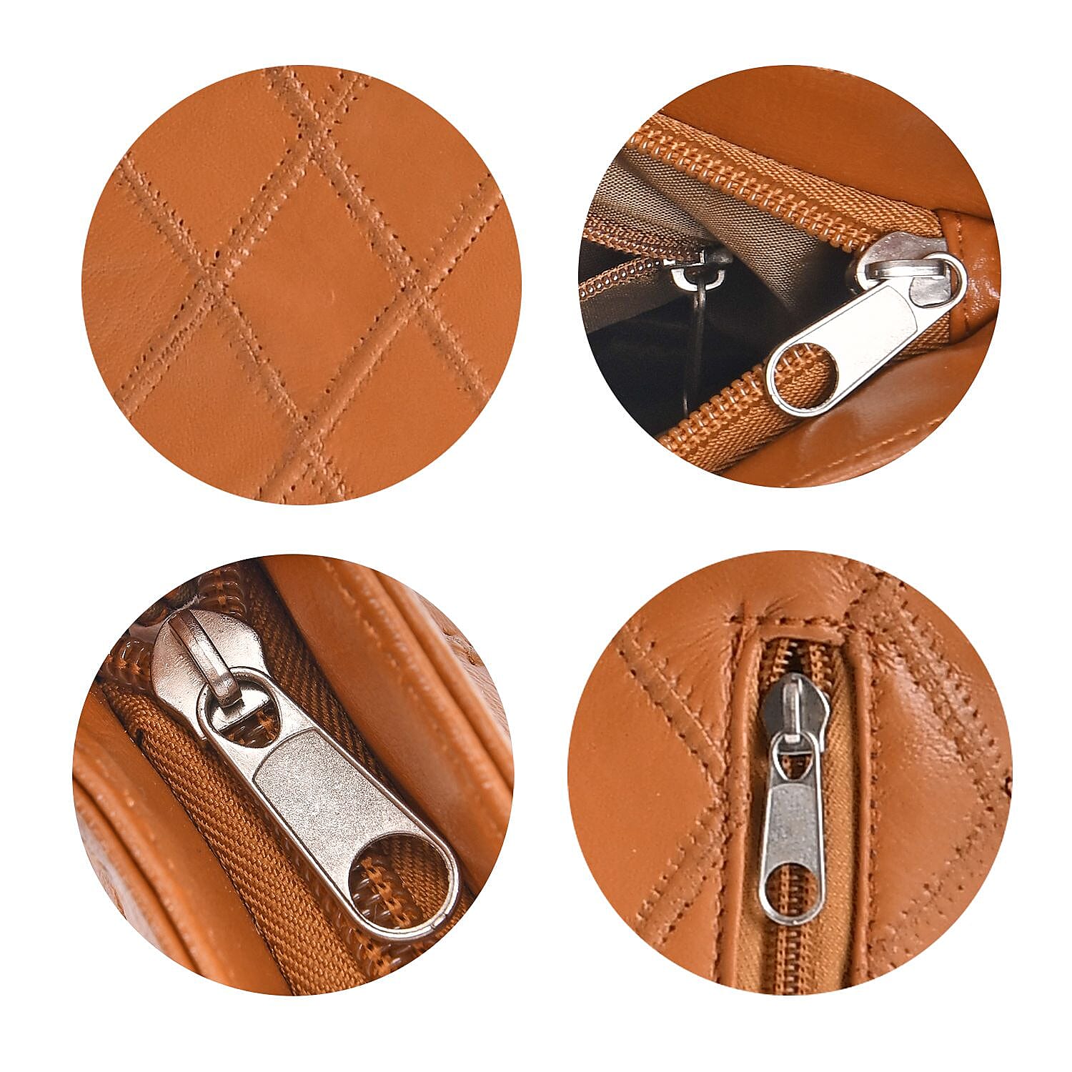 Leather Patchwork Shoulder Bag (Size 37x30x8 ) - Tan & Black