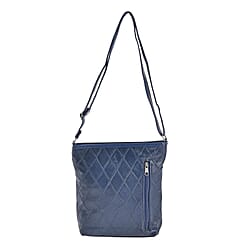 Sheepskin Leather Patchwork Shoulder Bag (Size 37x30x8 ) - Brown & Black