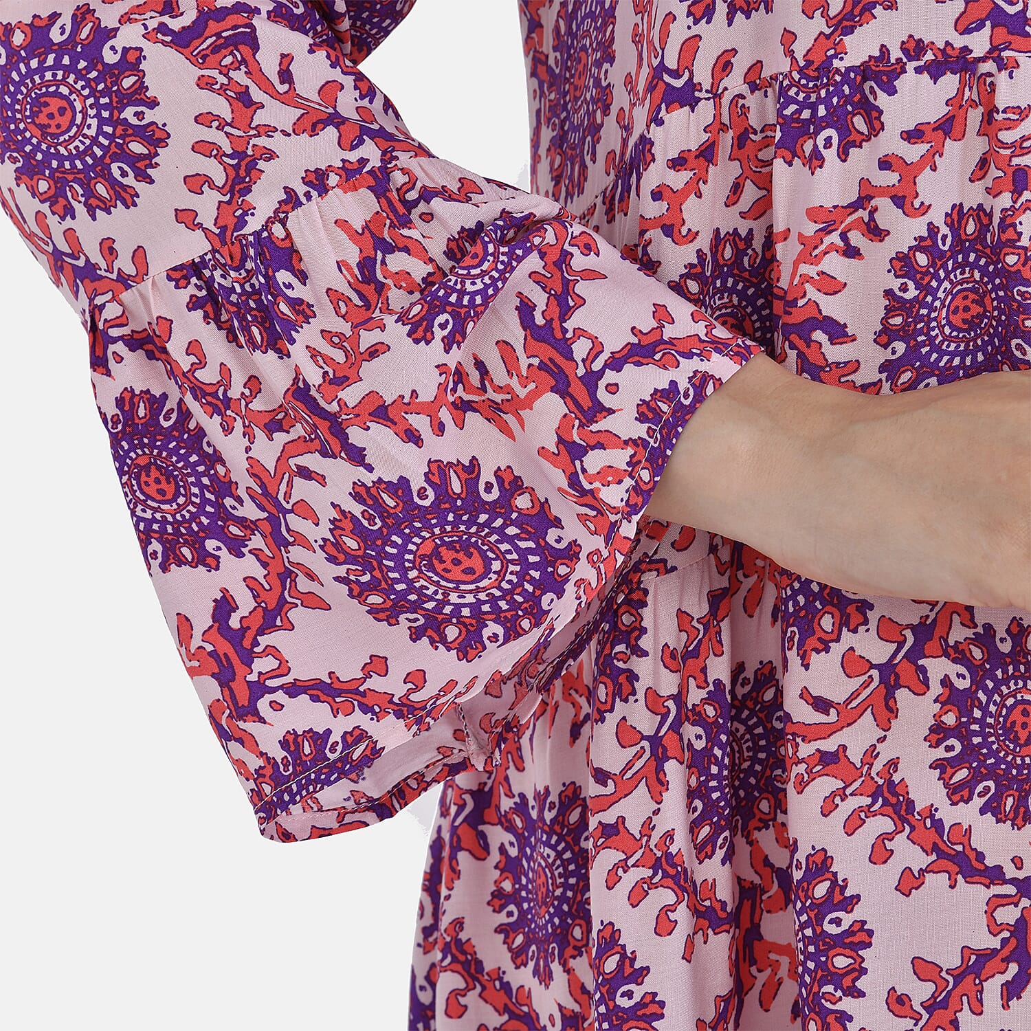 La Marey Polka Dot Pattern V-Neck Top 