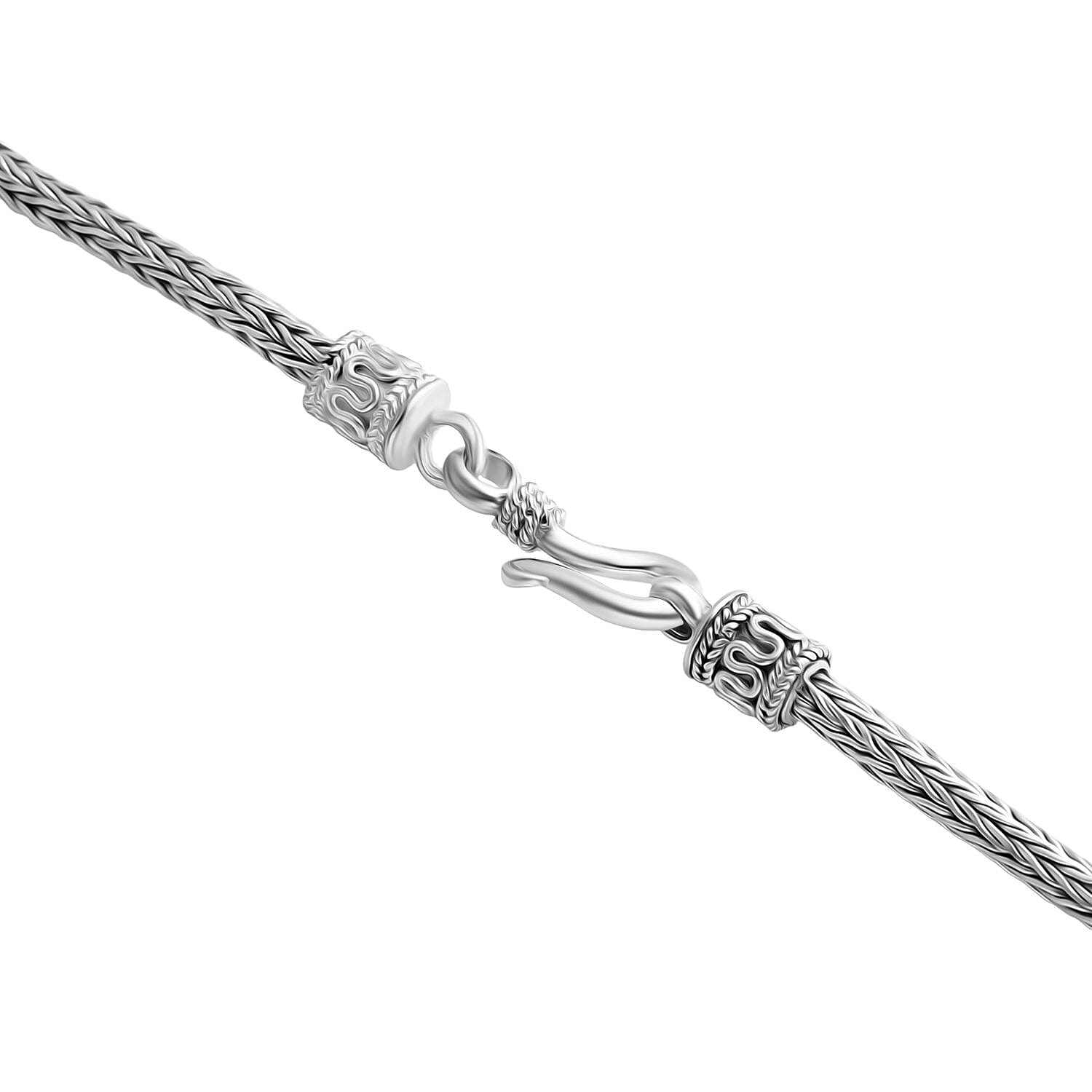 Royal Bali- Sterling Silver Dragon Necklace (Size 20), Silver Wt. 27.95 Gms.