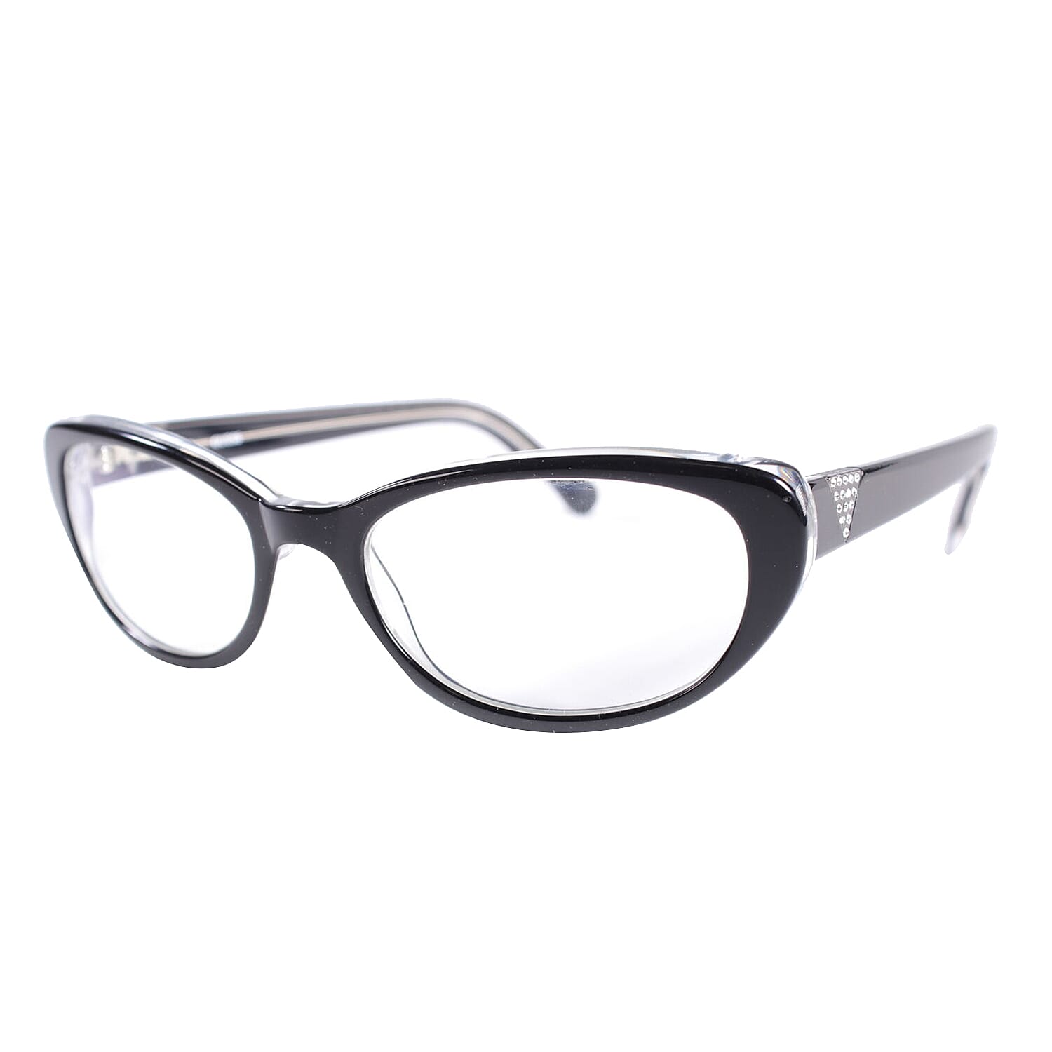 GUESS Cat Eye Tort Frames with Decorative Sides (Power 3.5) - Dark