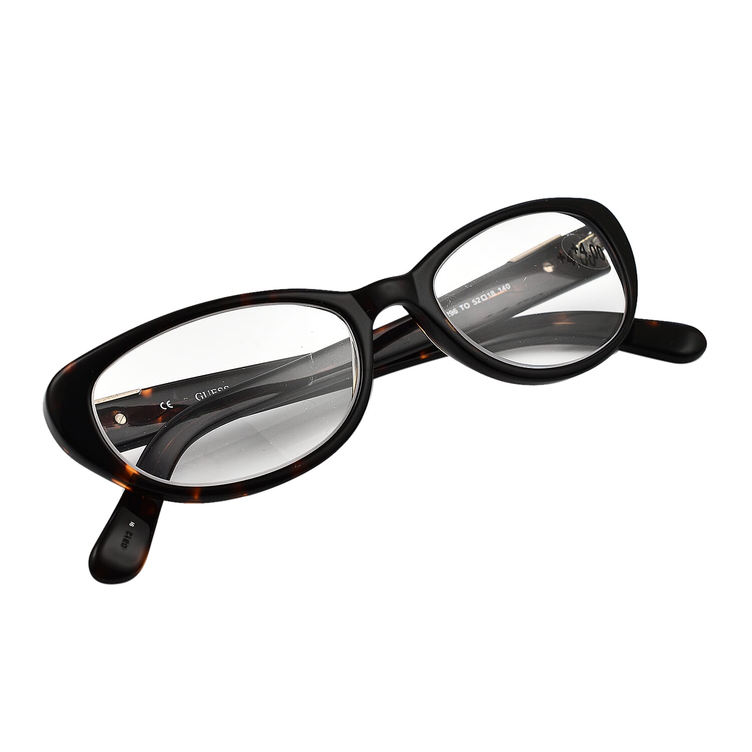 GUESS Cat Eye Tort Frames with Decorative Sides (Power 4.0) - Dark