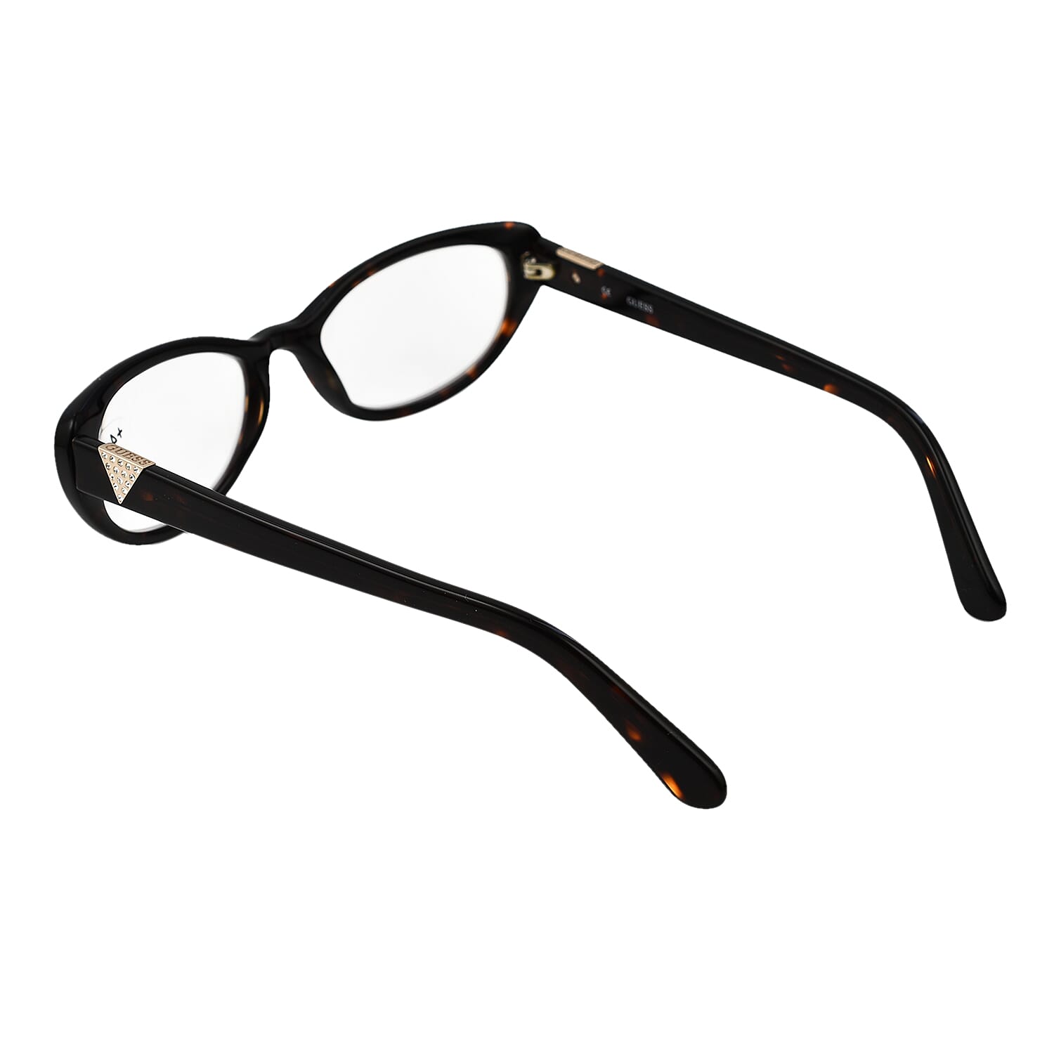 GUESS Cat Eye Tort Frames with Decorative Sides (Power 4.0) - Dark