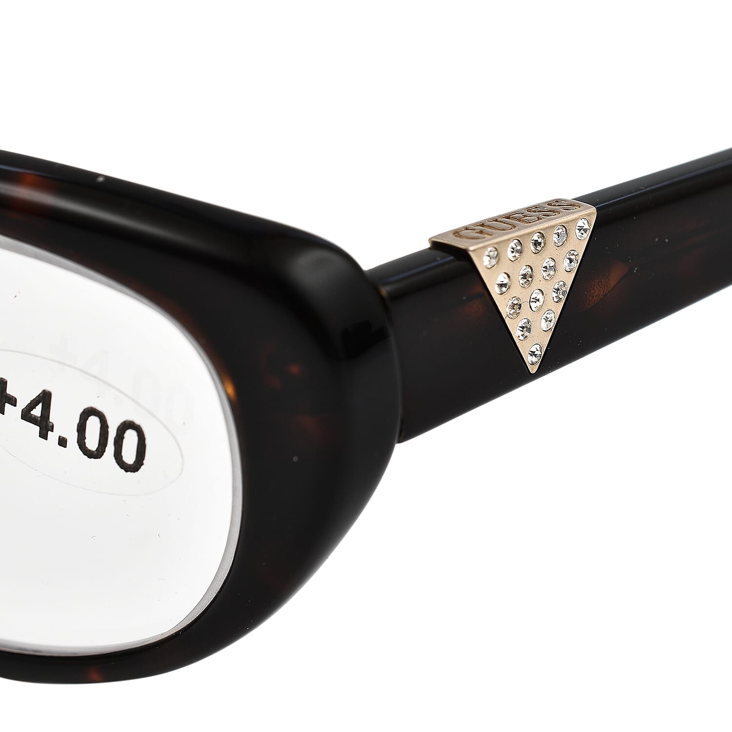 GUESS Cat Eye Tort Frames with Decorative Sides (Power 4.0) - Dark