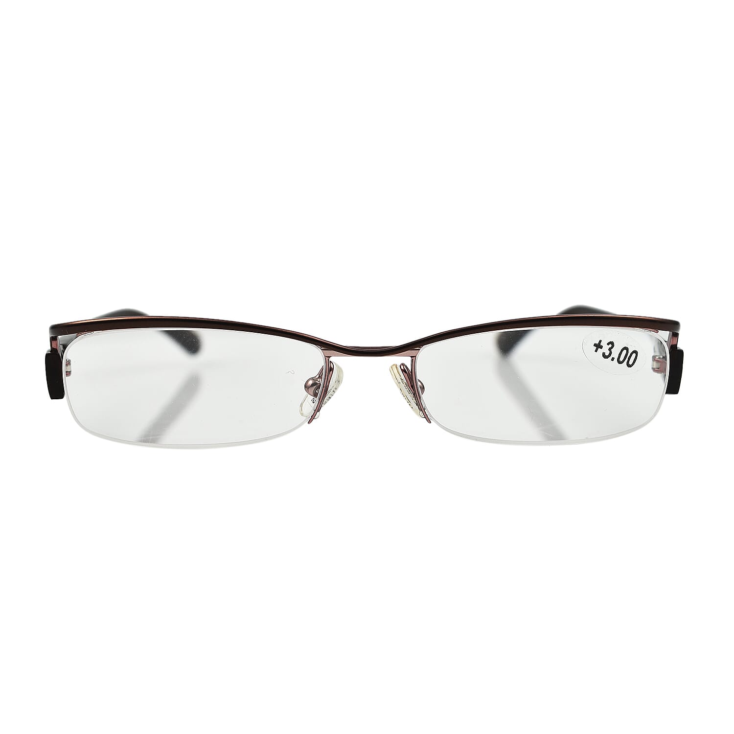 GUESS Half Rim Metal Readers (Power 3.0) - Brown