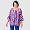 Mudflower 100% Cotton Abstract Stripe Top (One Size,8-18) - Pink