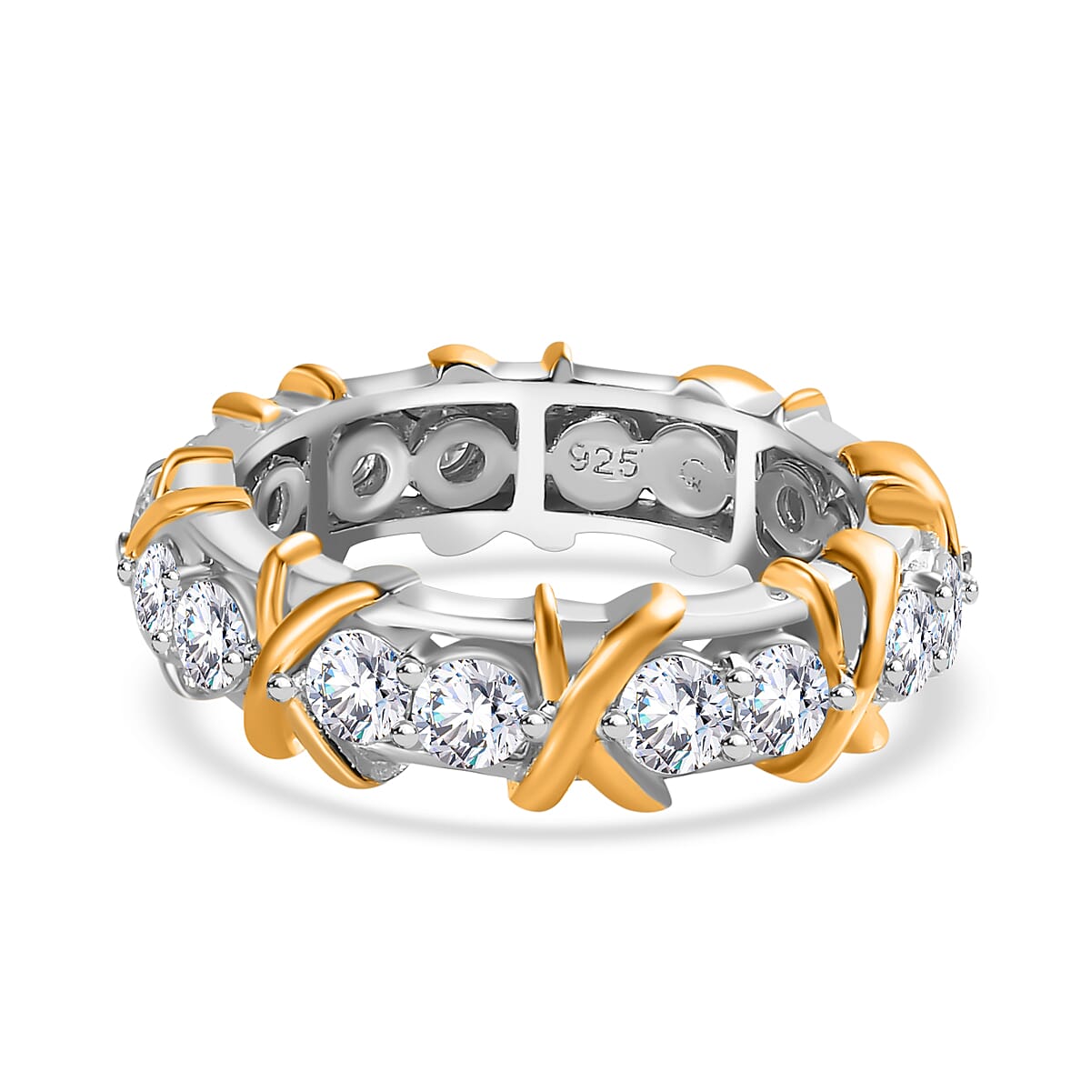 RACHEL GALLEY - Moissanite XO Band Ring in Sterling Silver 1.79 Ct.