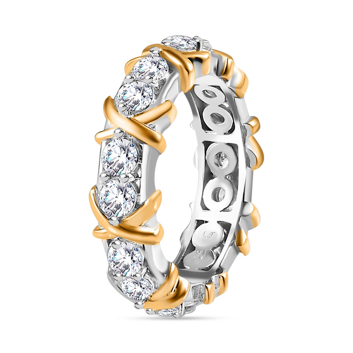 RACHEL GALLEY - Moissanite XO Band Ring in Sterling Silver 1.79 Ct.