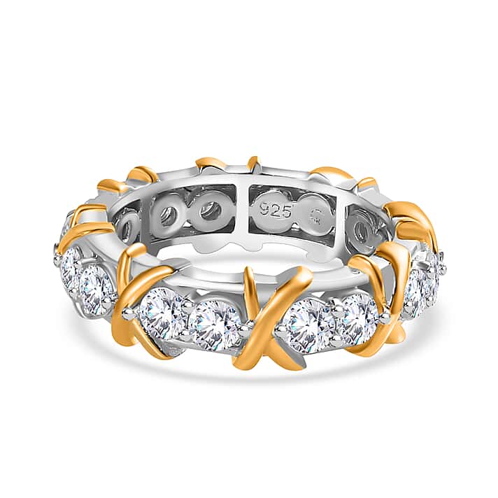 1.8 Ct. Moissanite Band Ring in 925 White Silver