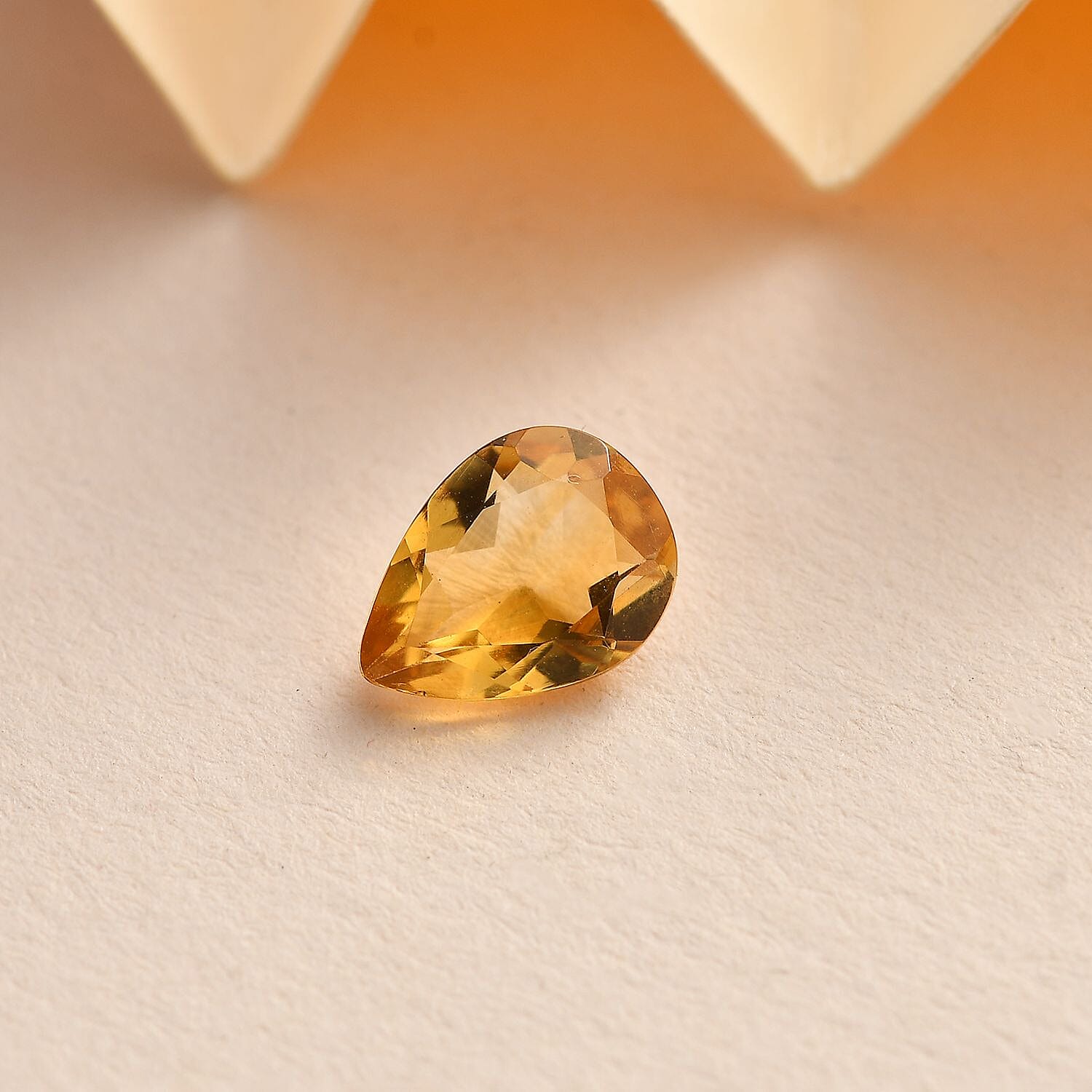 Citrine Pear 8x6 mm