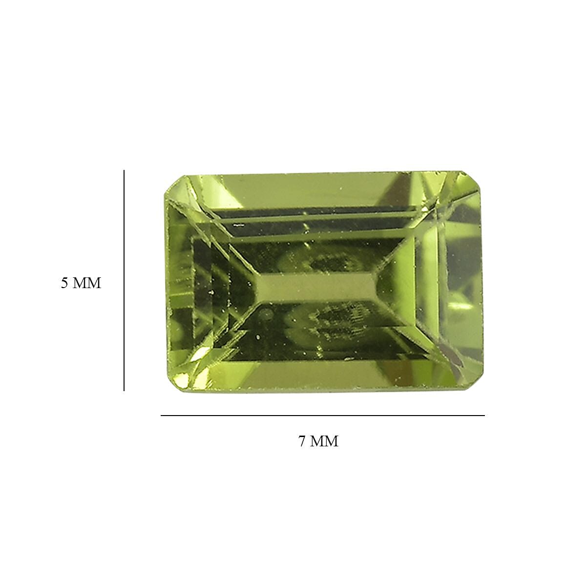 Peridot Octagon 7x5 mm