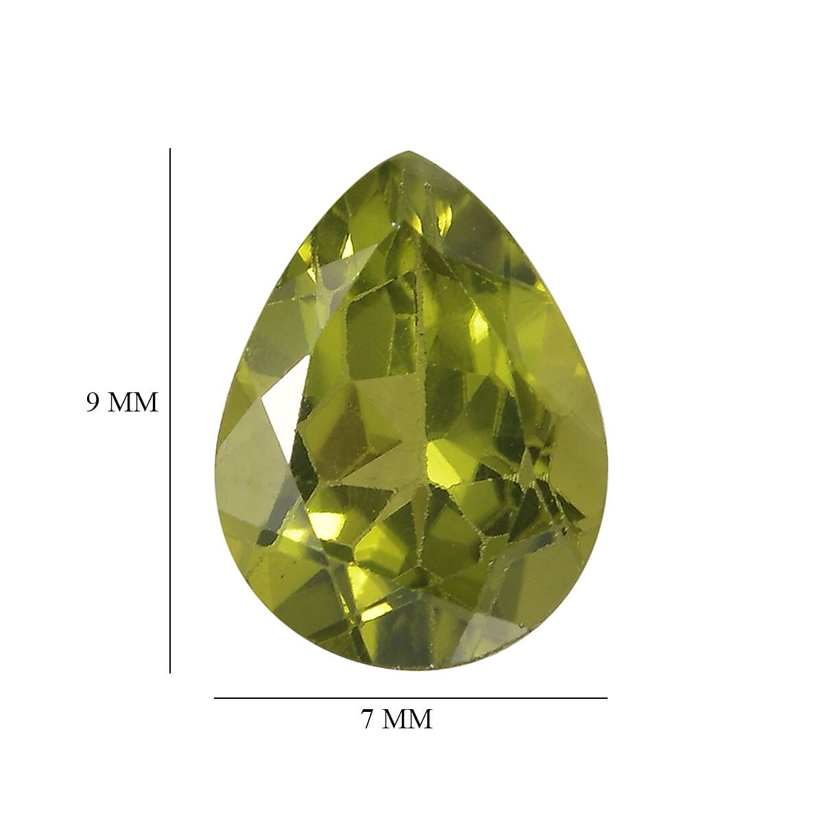 Peridot Pear 9x7 mm